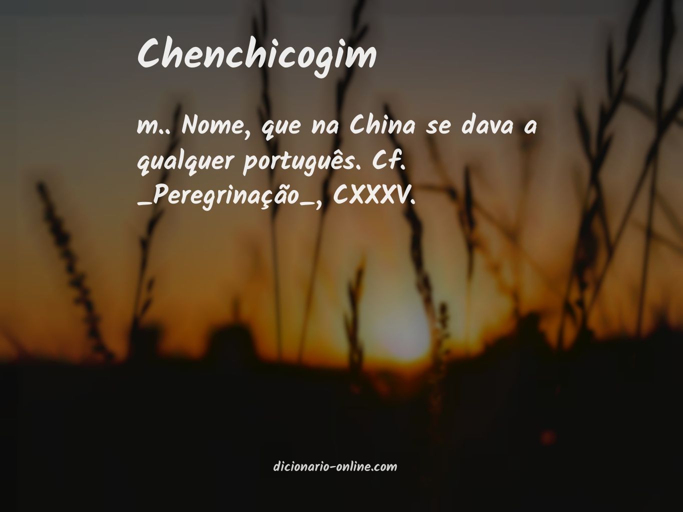 Significado de chenchicogim