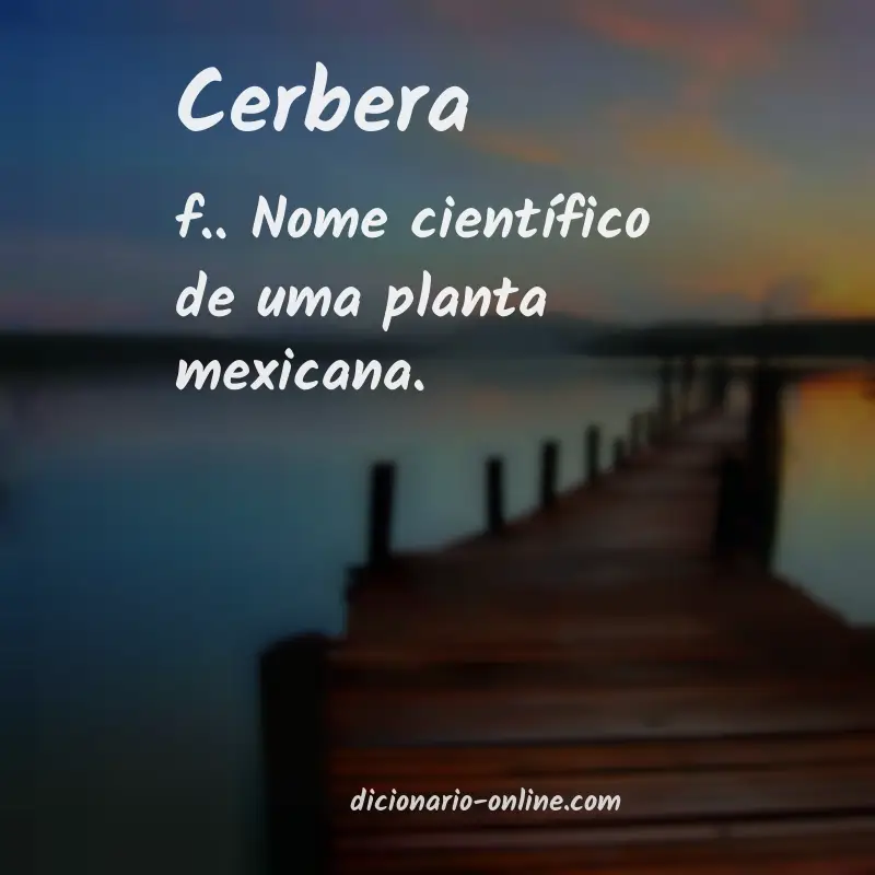 Significado de cerbera