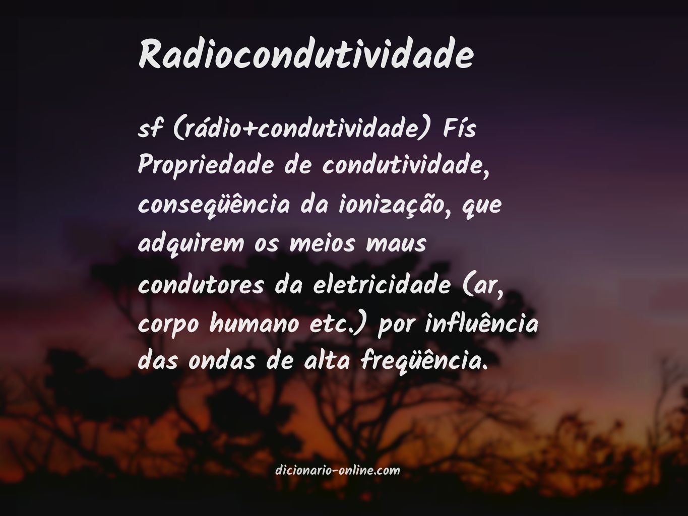 Significado de radiocondutividade