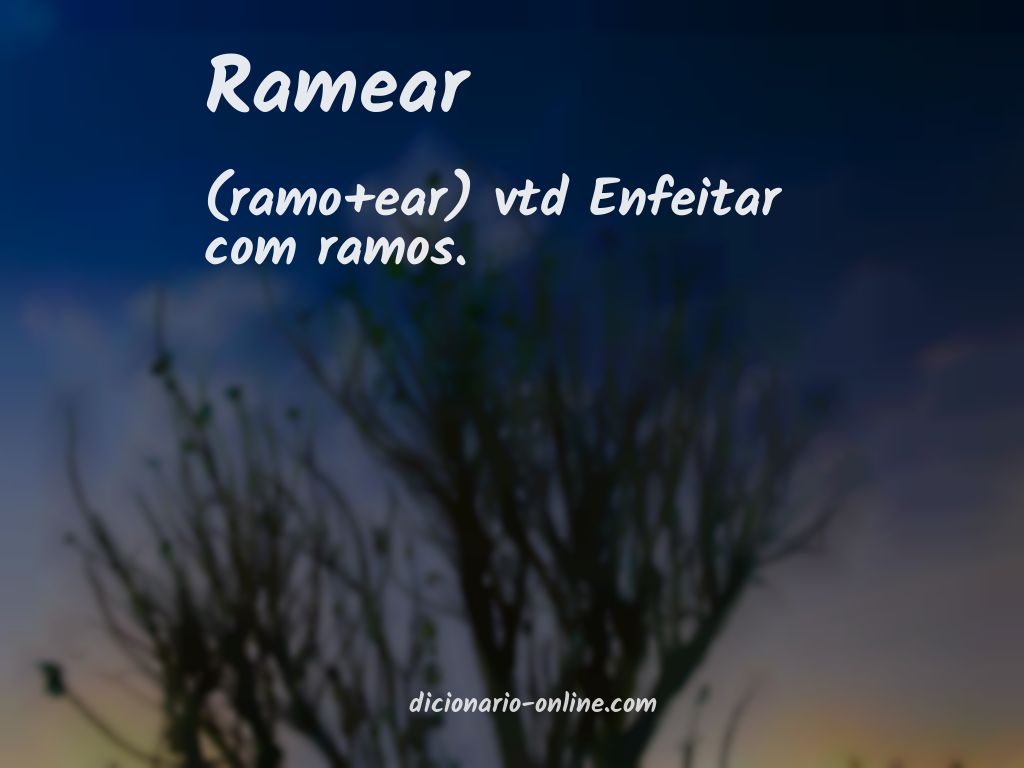 Significado de ramear