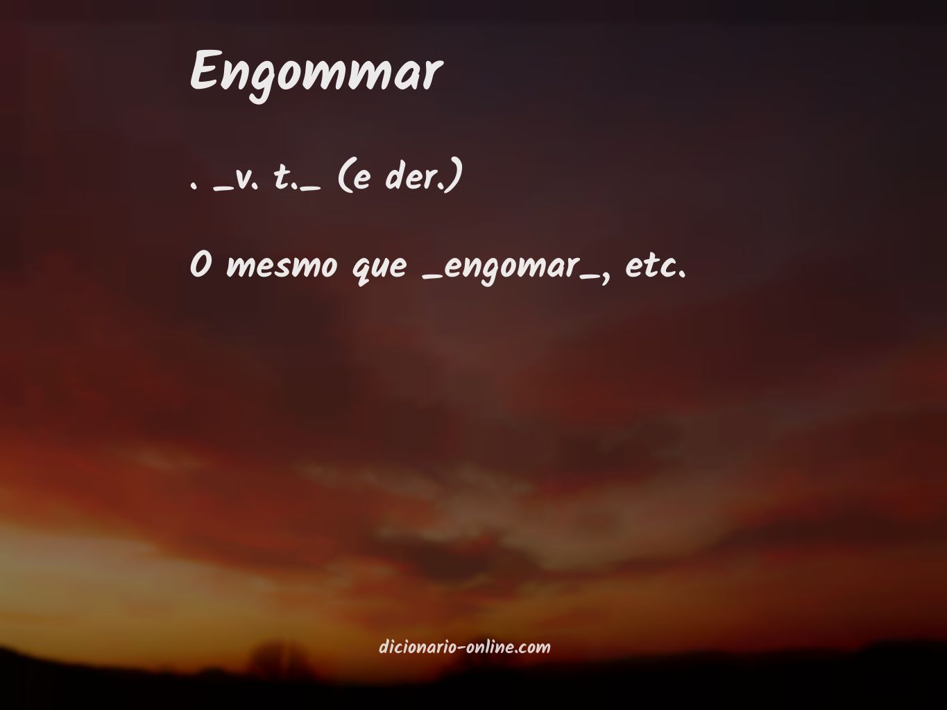 Significado de engommar