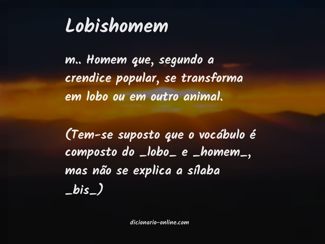 Significado de lobishomem