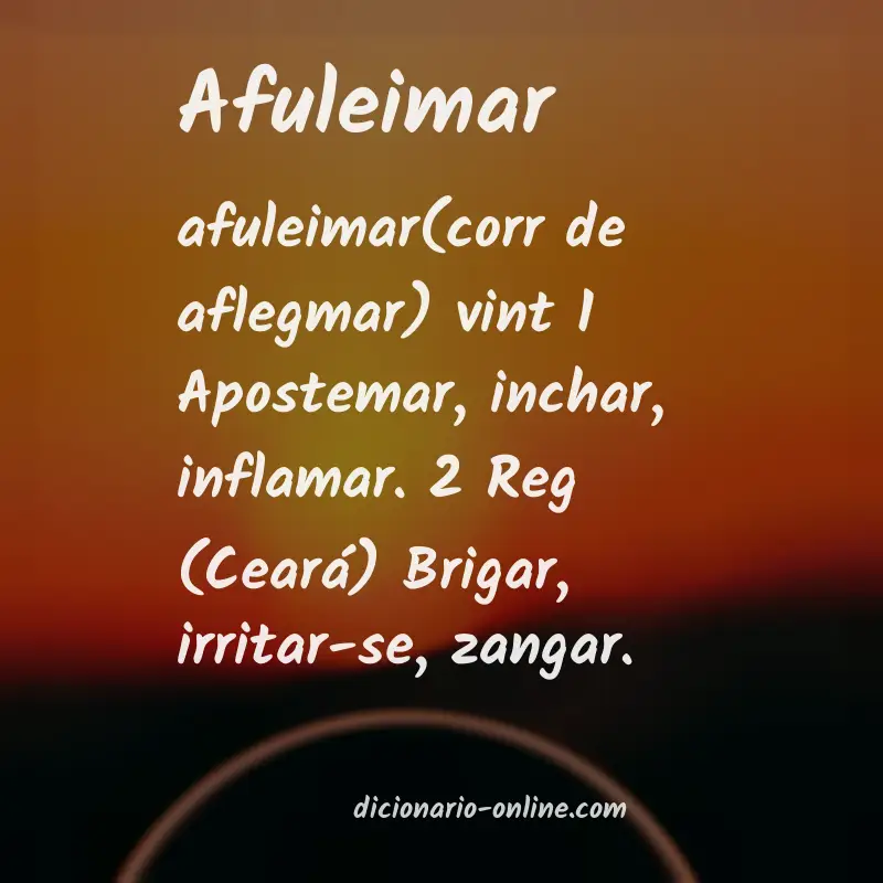 Significado de afuleimar