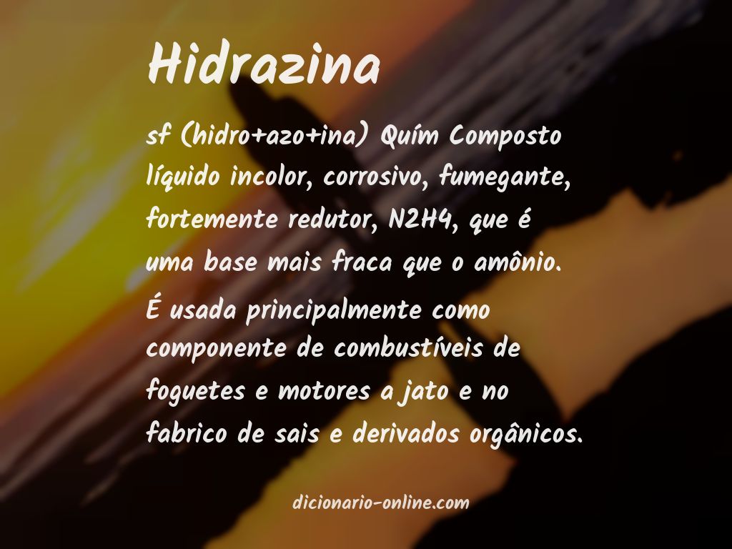 Significado de hidrazina