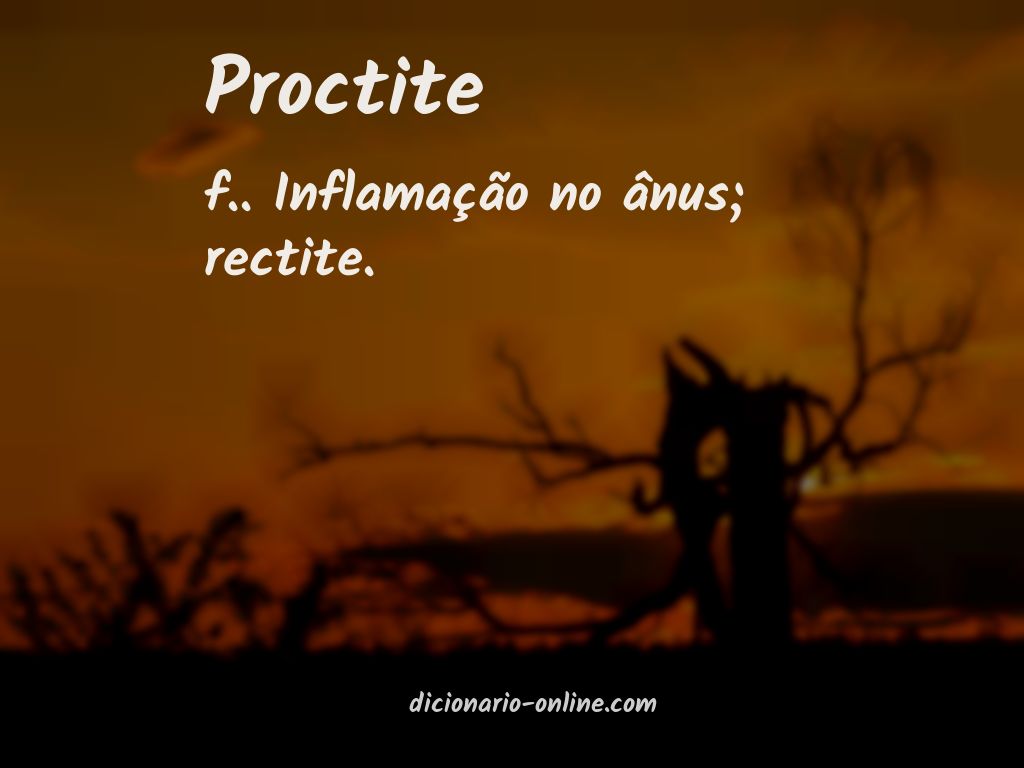 Significado de proctite