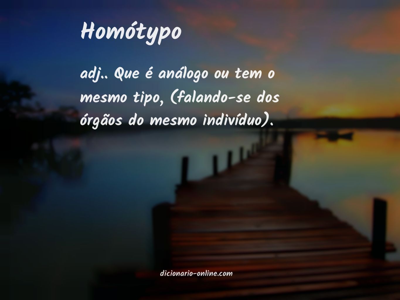 Significado de homótypo