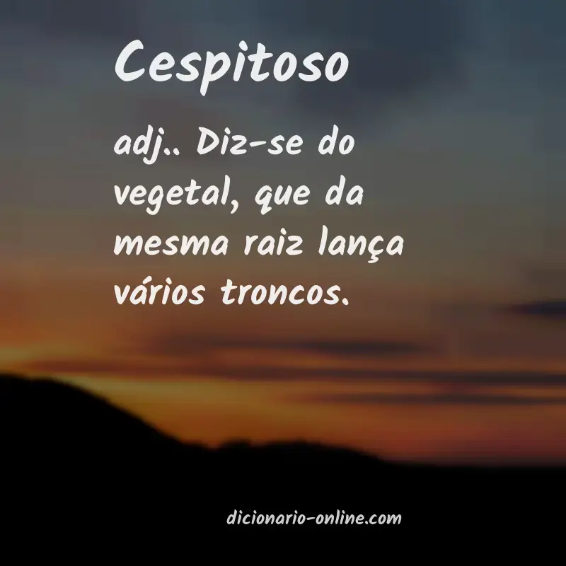 Significado de cespitoso