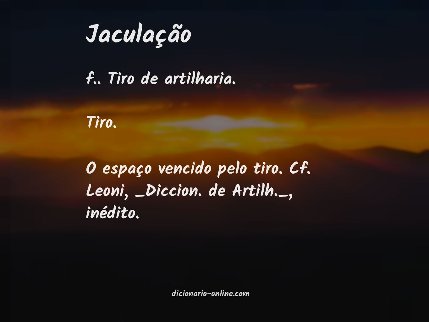 Significado de jaculação