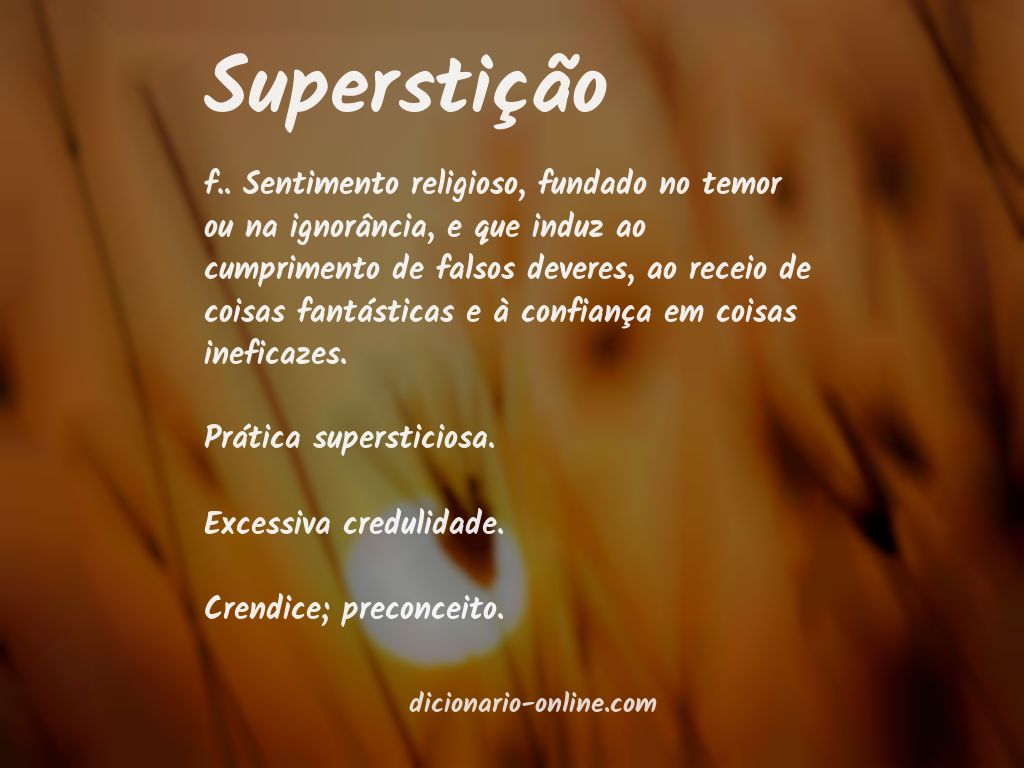 Significado de superstição
