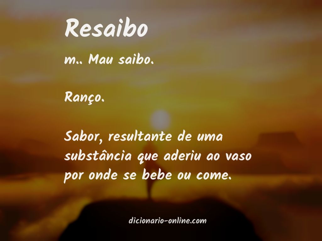 Significado de resaibo