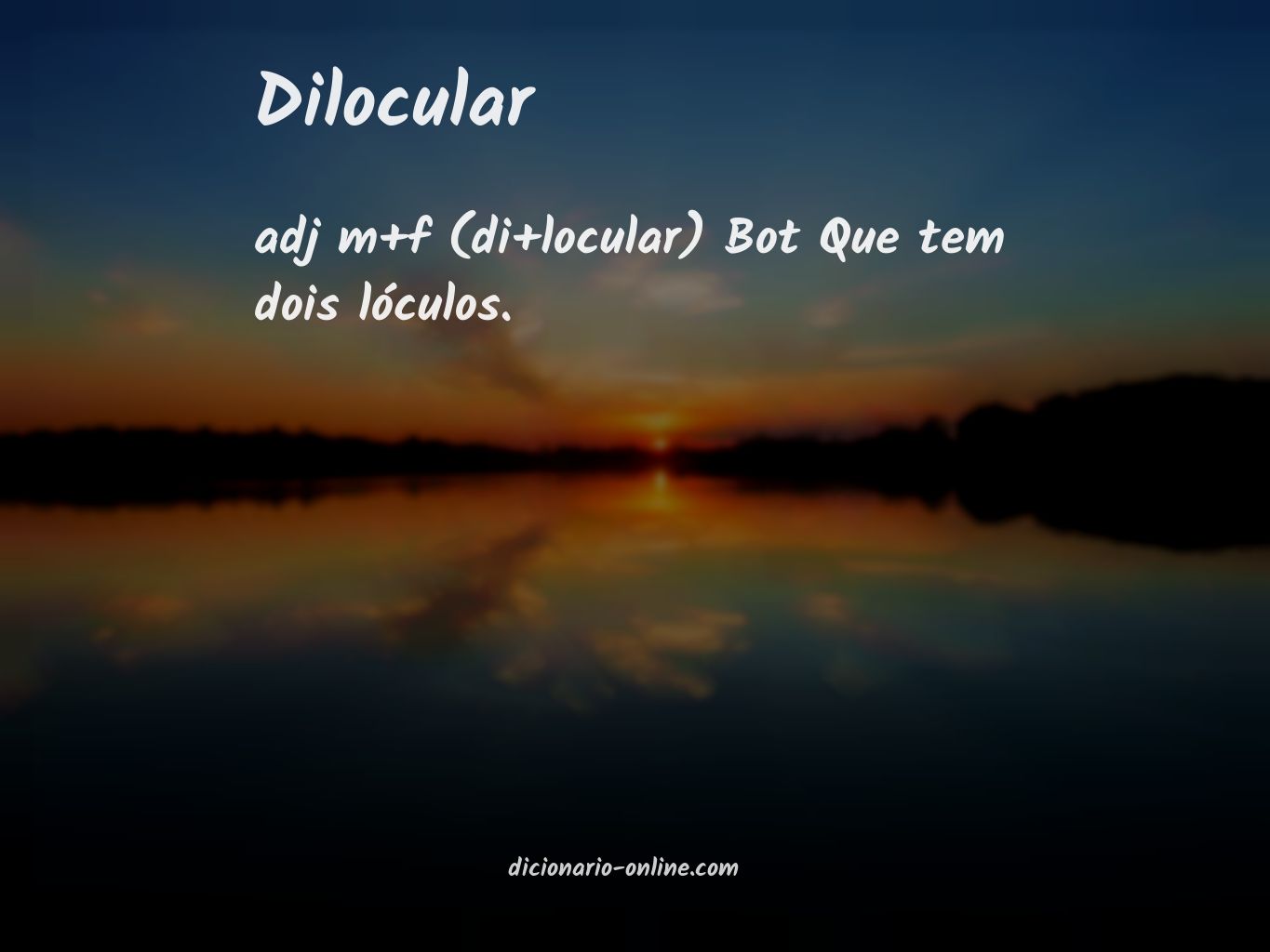 Significado de dilocular