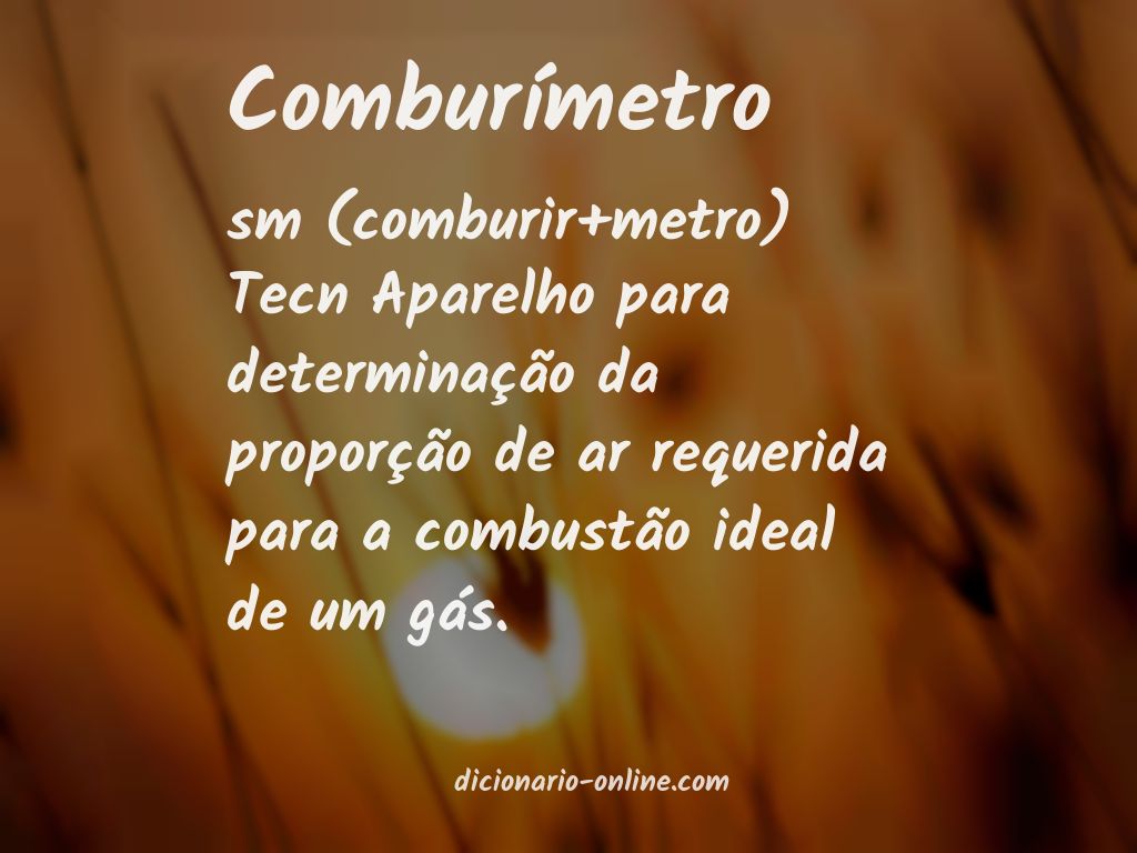 Significado de comburímetro