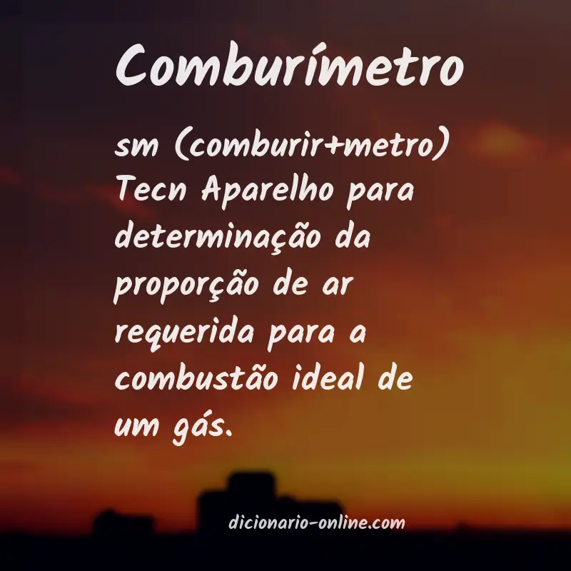 Significado de comburímetro