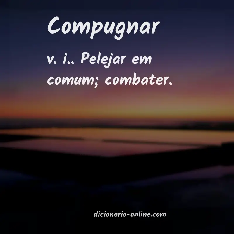 Significado de compugnar