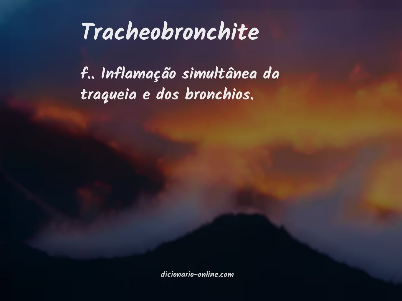 Significado de tracheobronchite