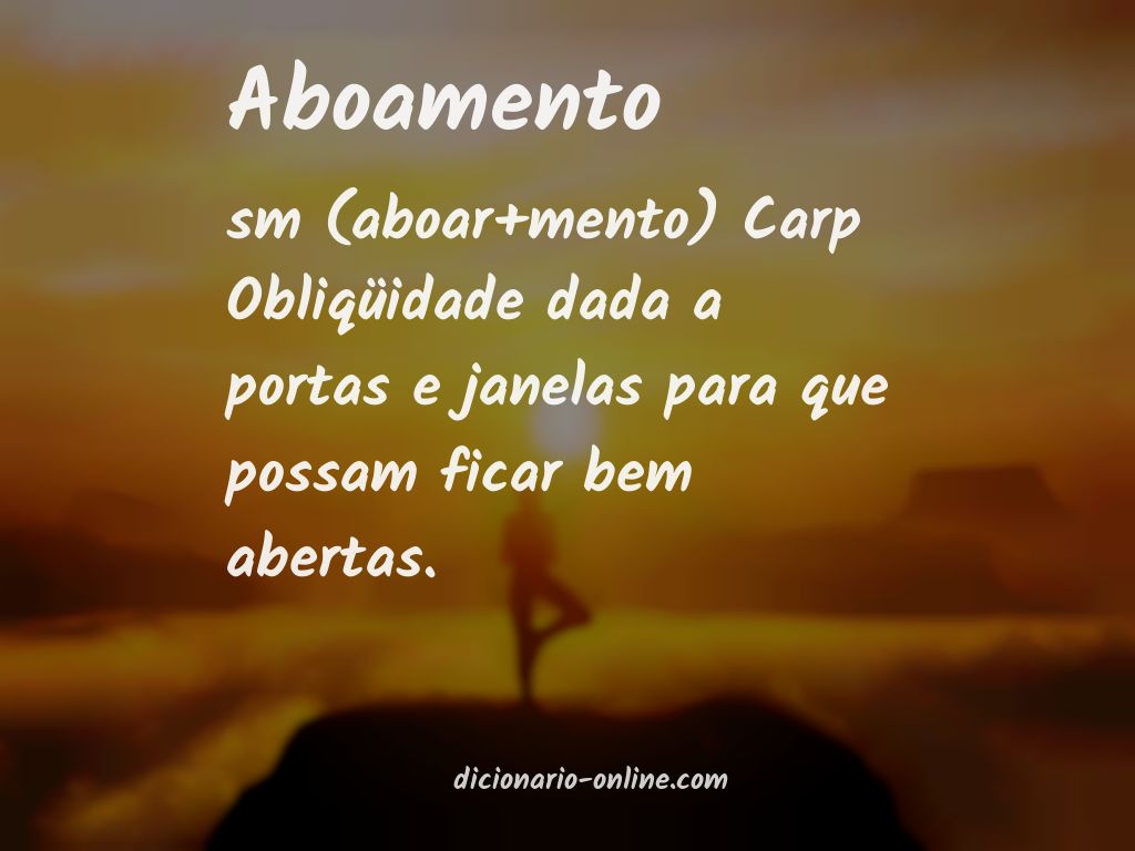 Significado de aboamento