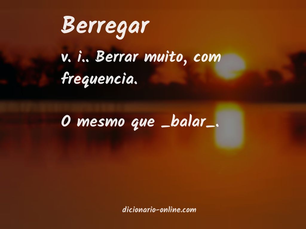 Significado de berregar