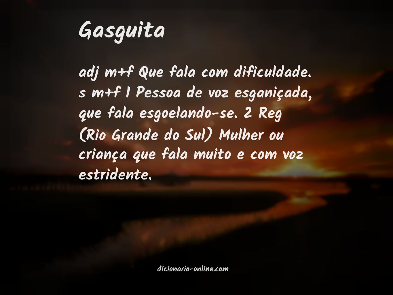 Significado de gasguita