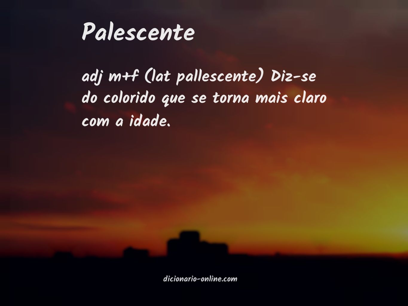 Significado de palescente