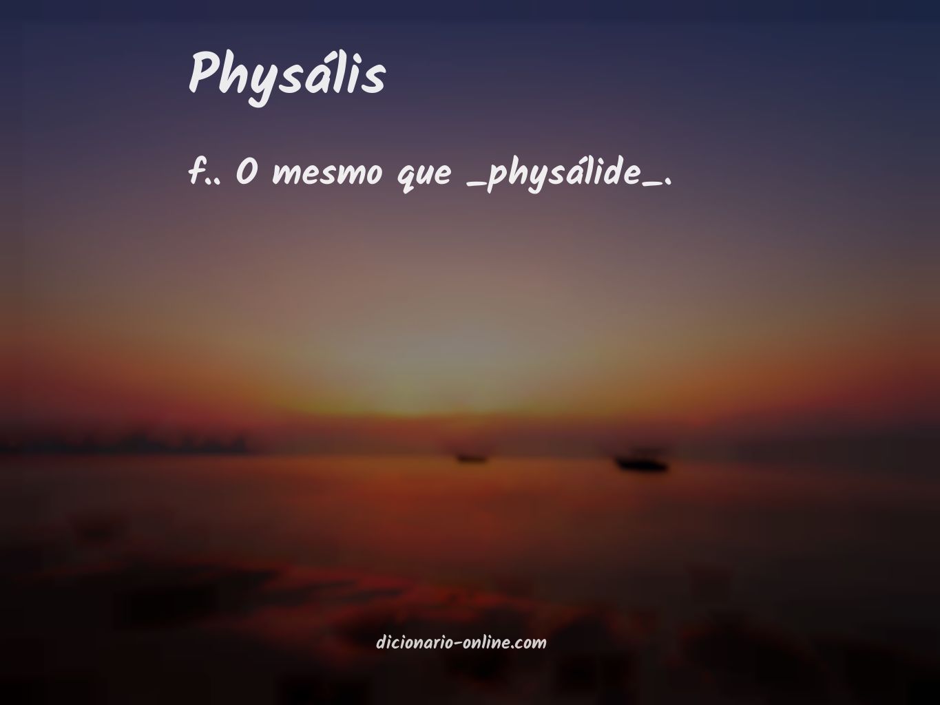 Significado de physális