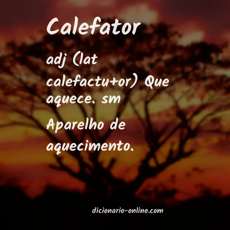 Significado de calefator