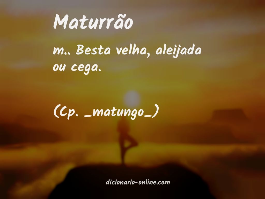 Significado de maturrão