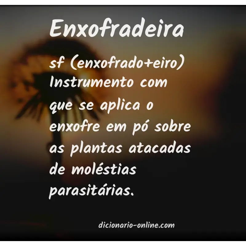 Significado de enxofradeira