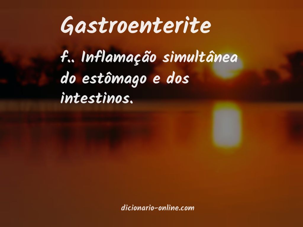 Significado de gastroenterite