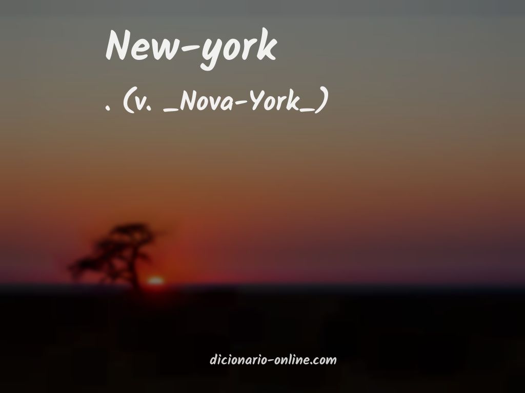 Significado de new-york