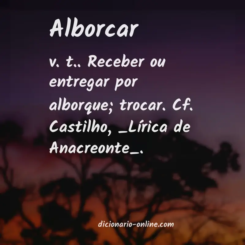 Significado de alborcar
