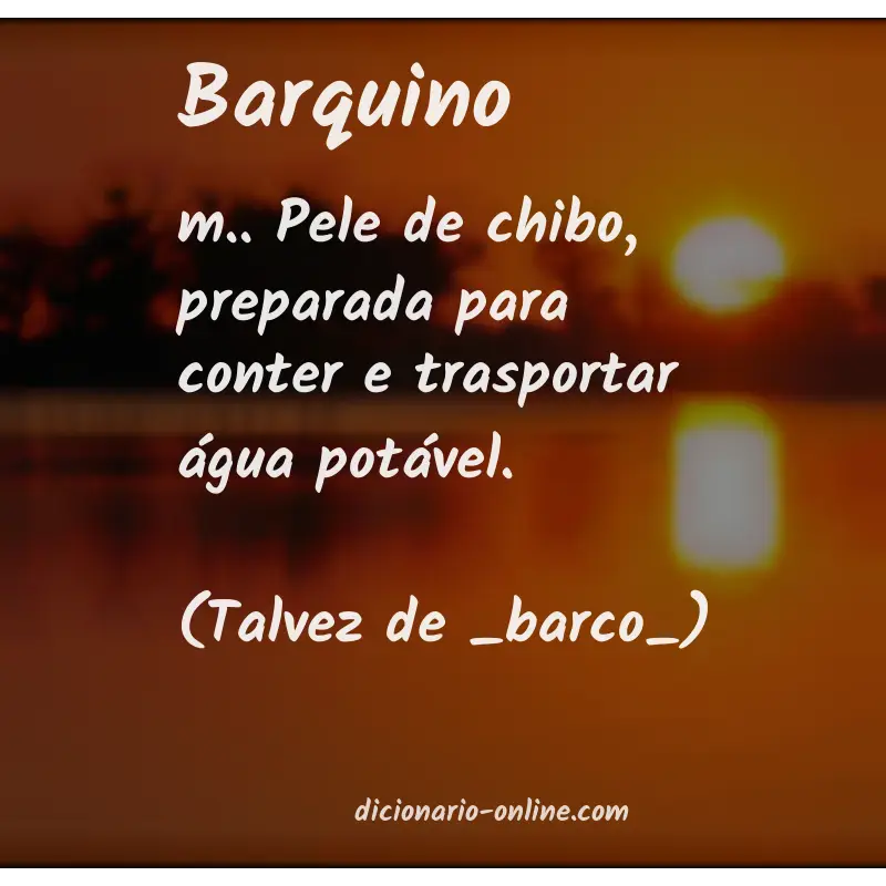 Significado de barquino