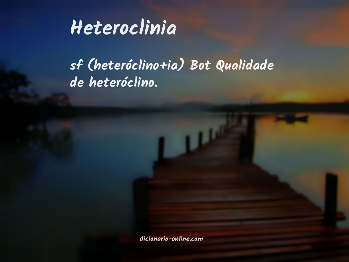 Significado de heteroclinia