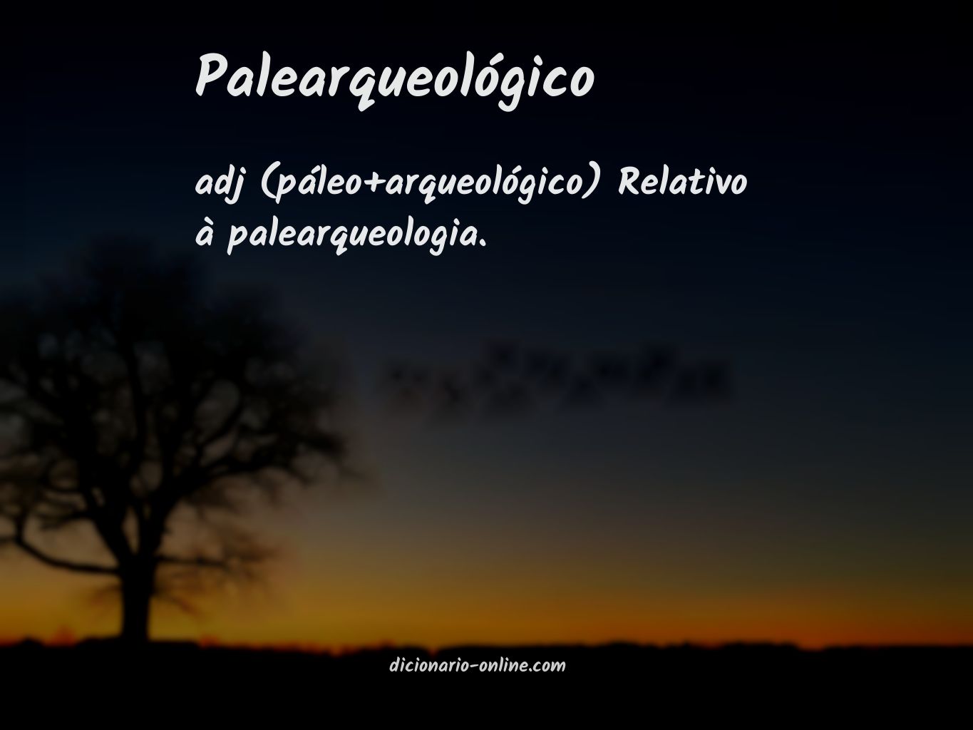 Significado de palearqueológico