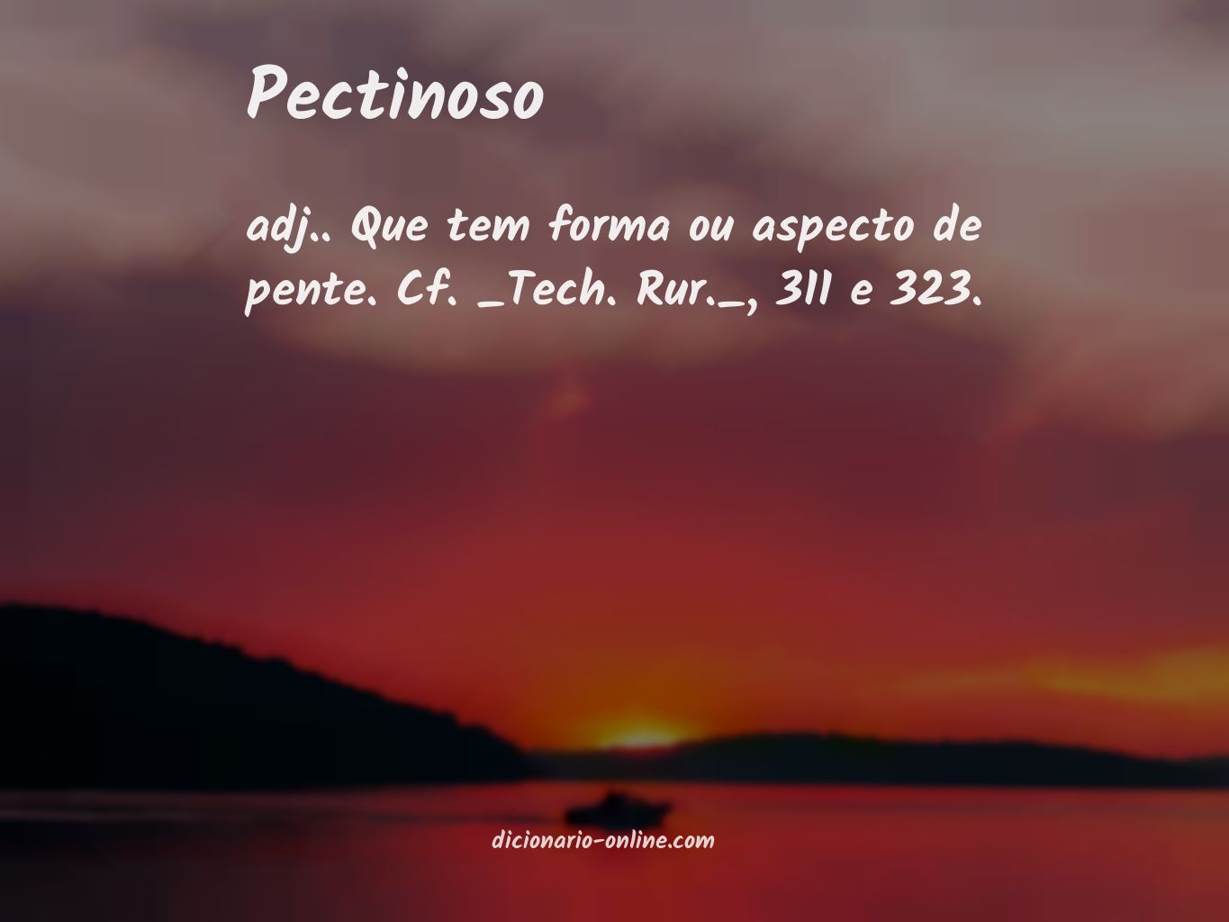 Significado de pectinoso