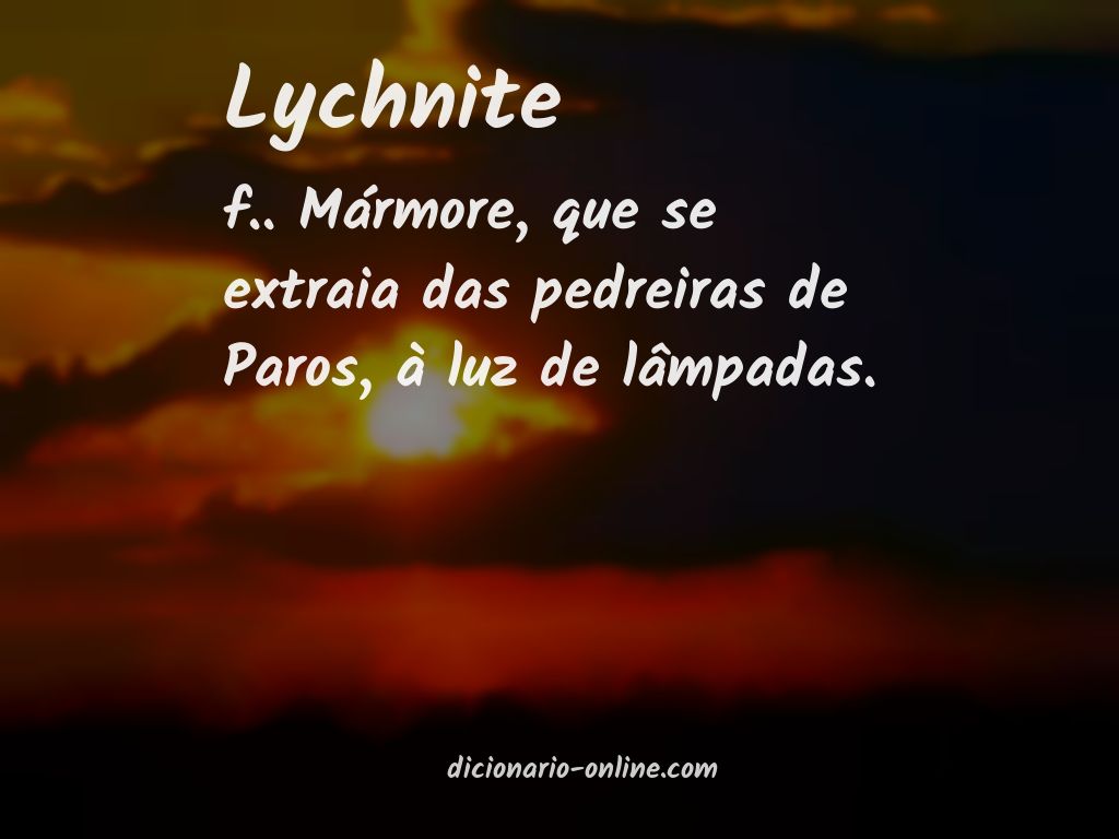 Significado de lychnite