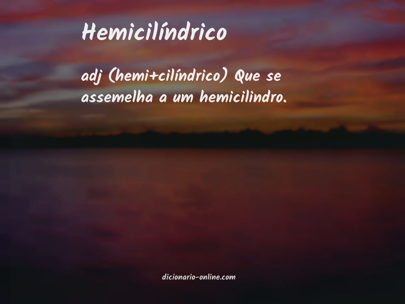 Significado de hemicilíndrico