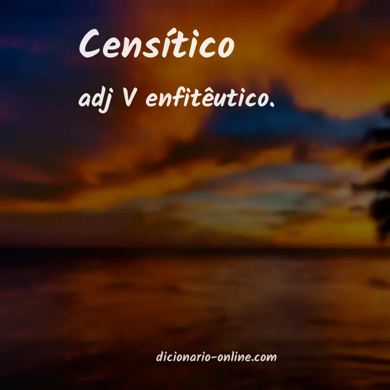 Significado de censítico