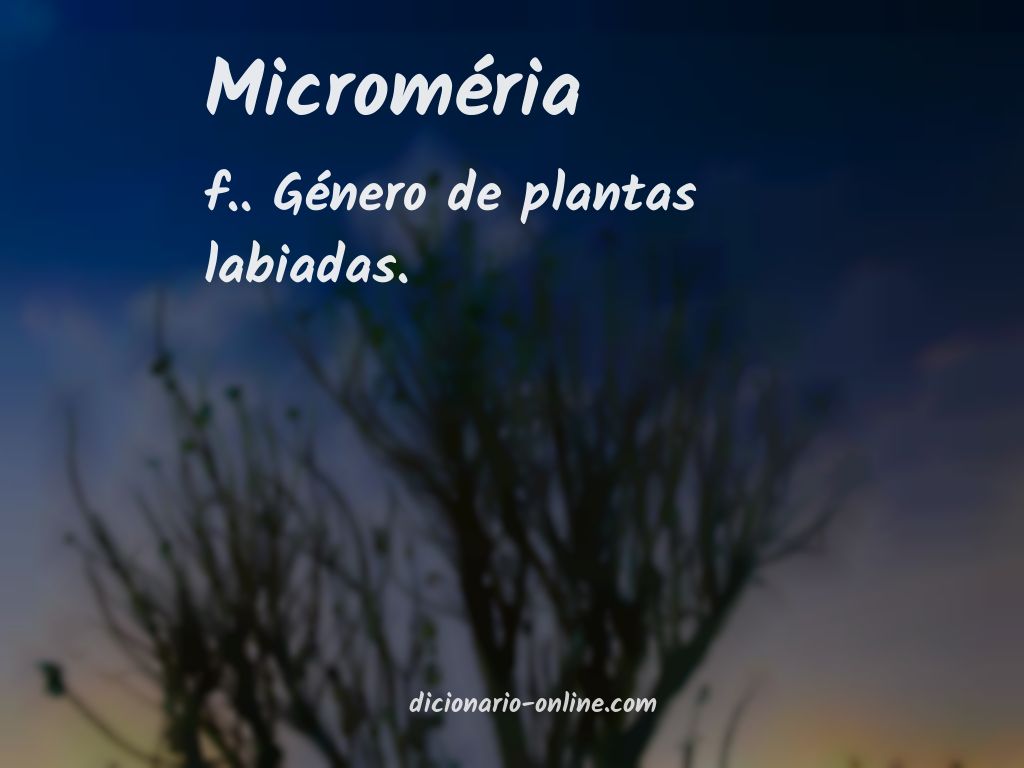 Significado de microméria