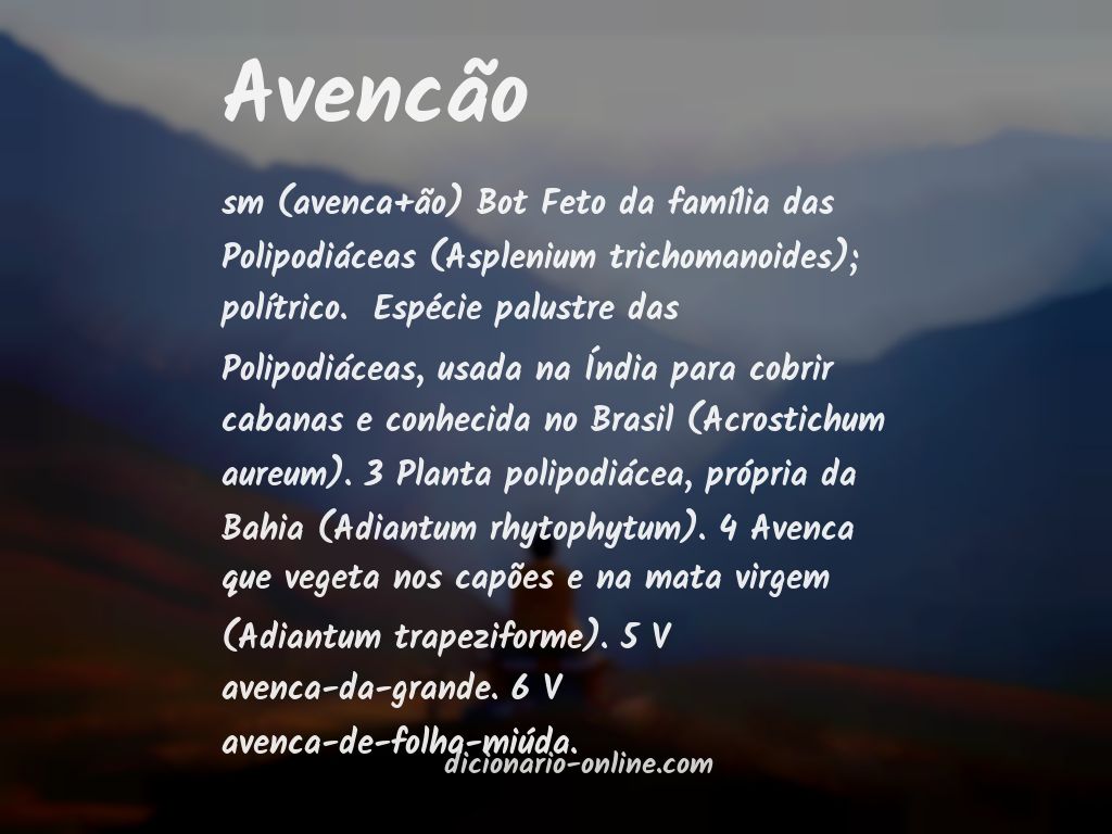 Significado de avencão