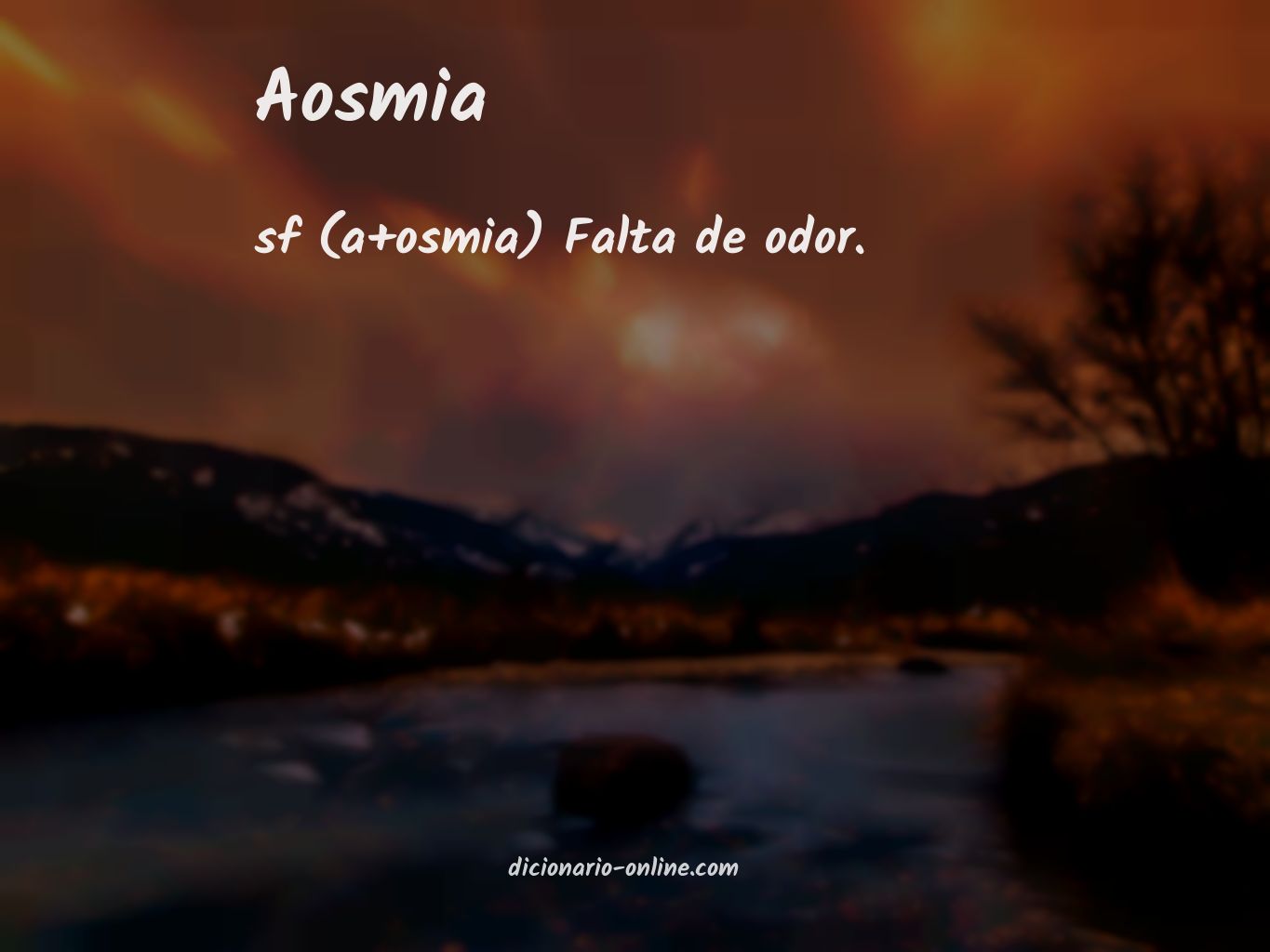 Significado de aosmia