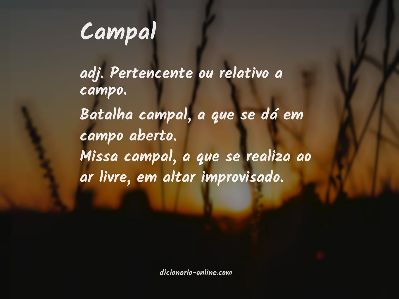 Significado de campal