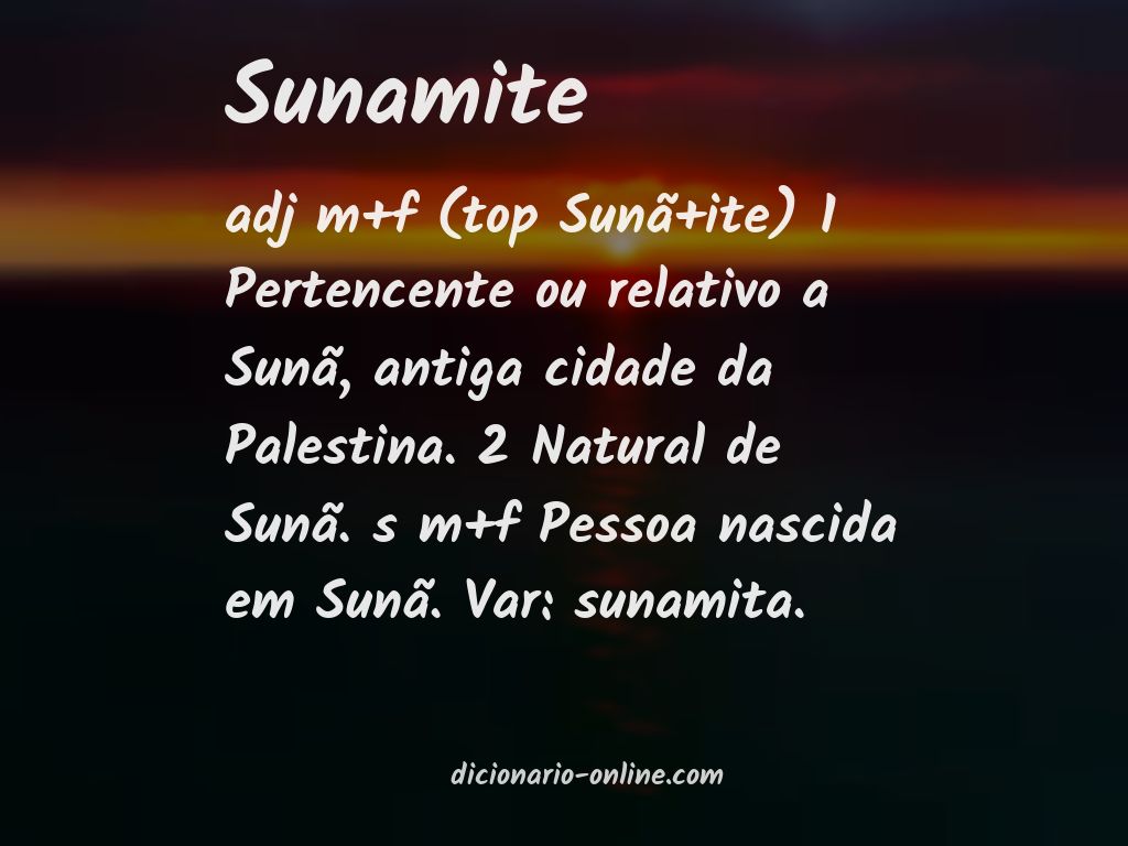 Significado de sunamite