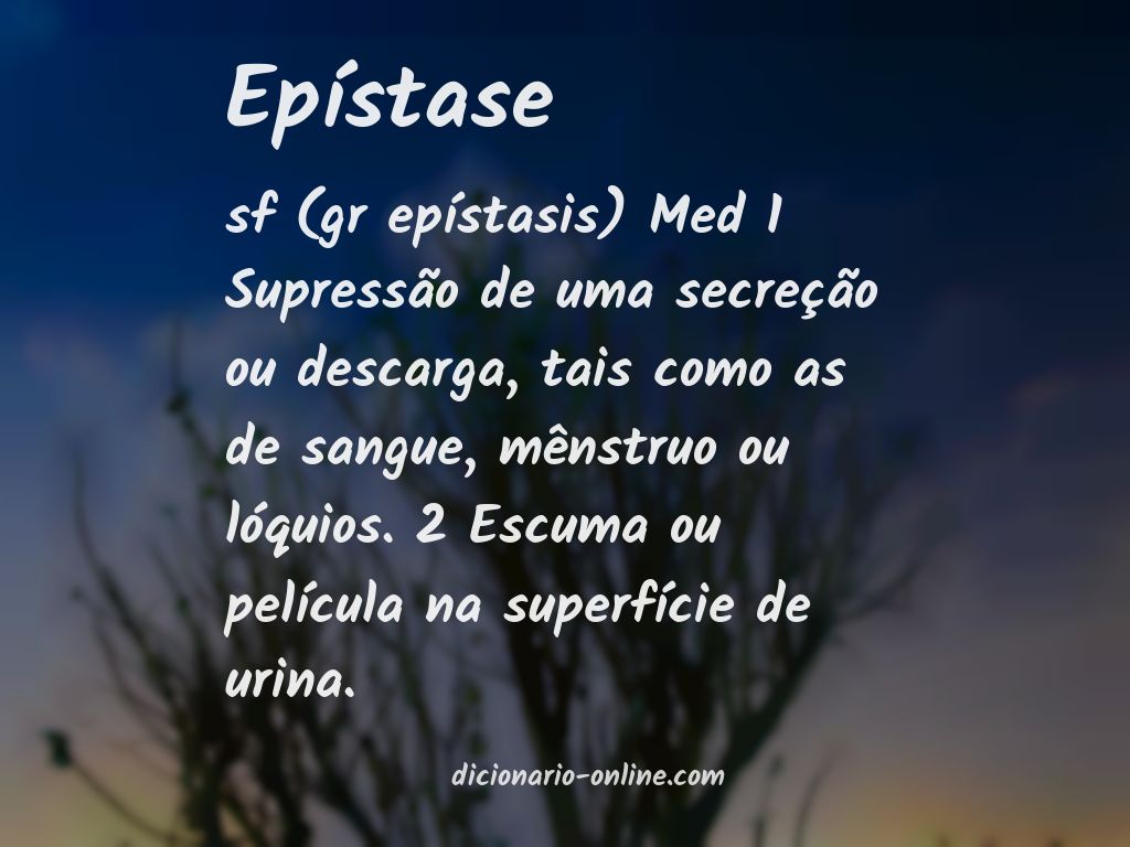 Significado de epístase