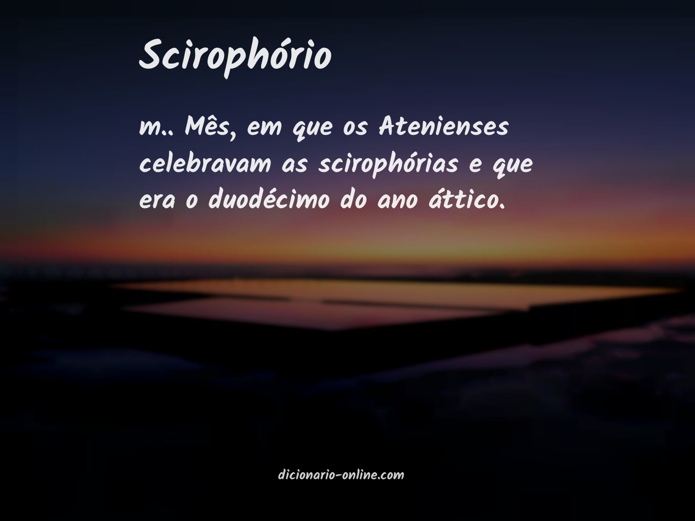 Significado de scirophório