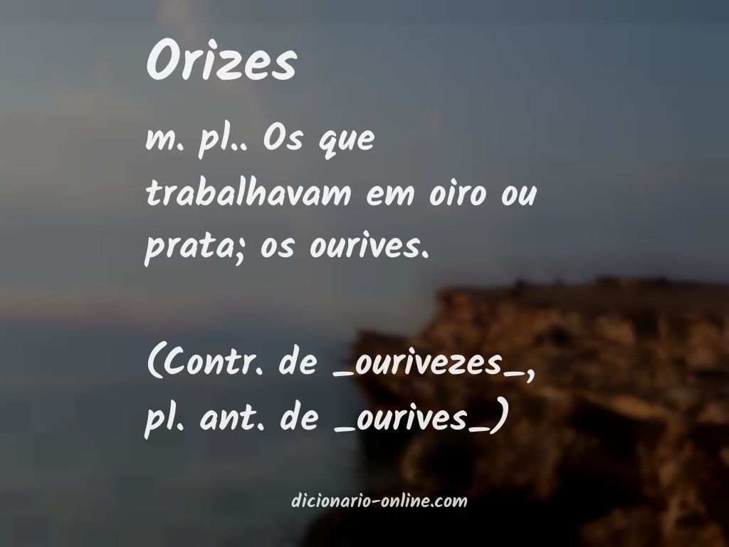 Significado de orizes