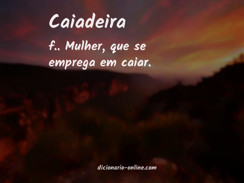 Significado de caiadeira