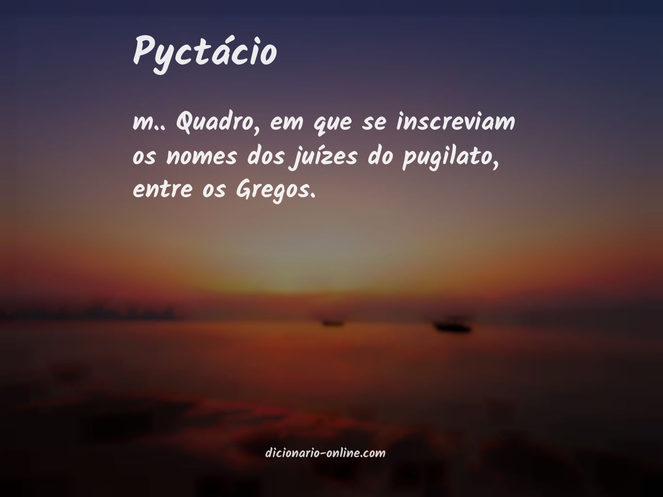 Significado de pyctácio