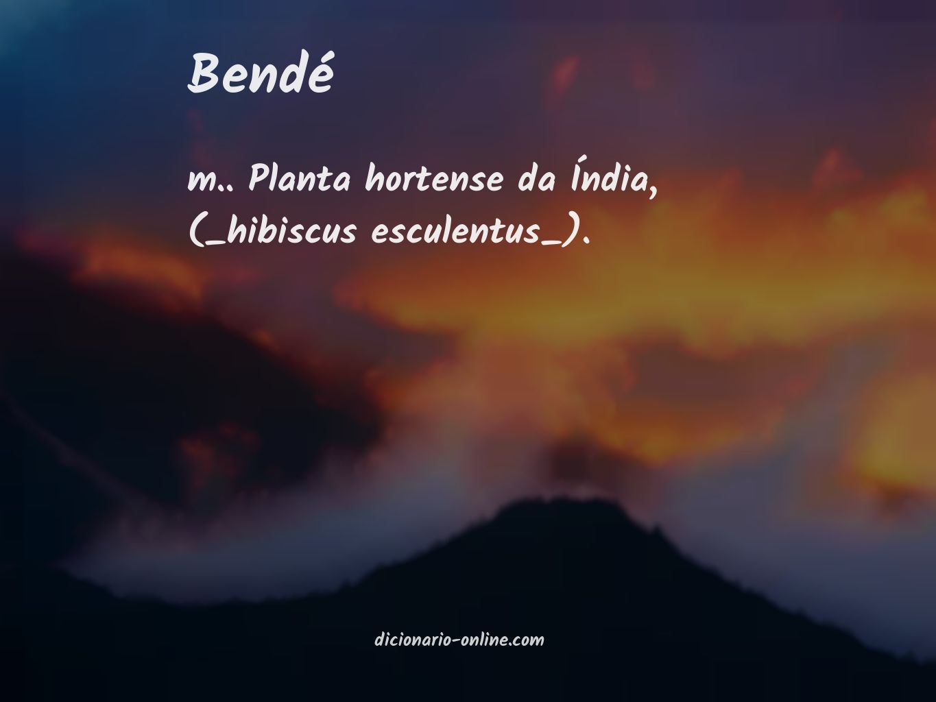 Significado de bendé