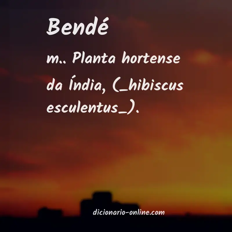 Significado de bendé