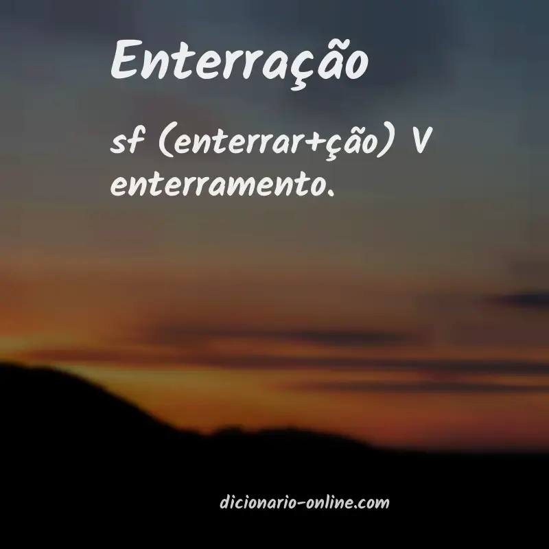 Significado de enterração